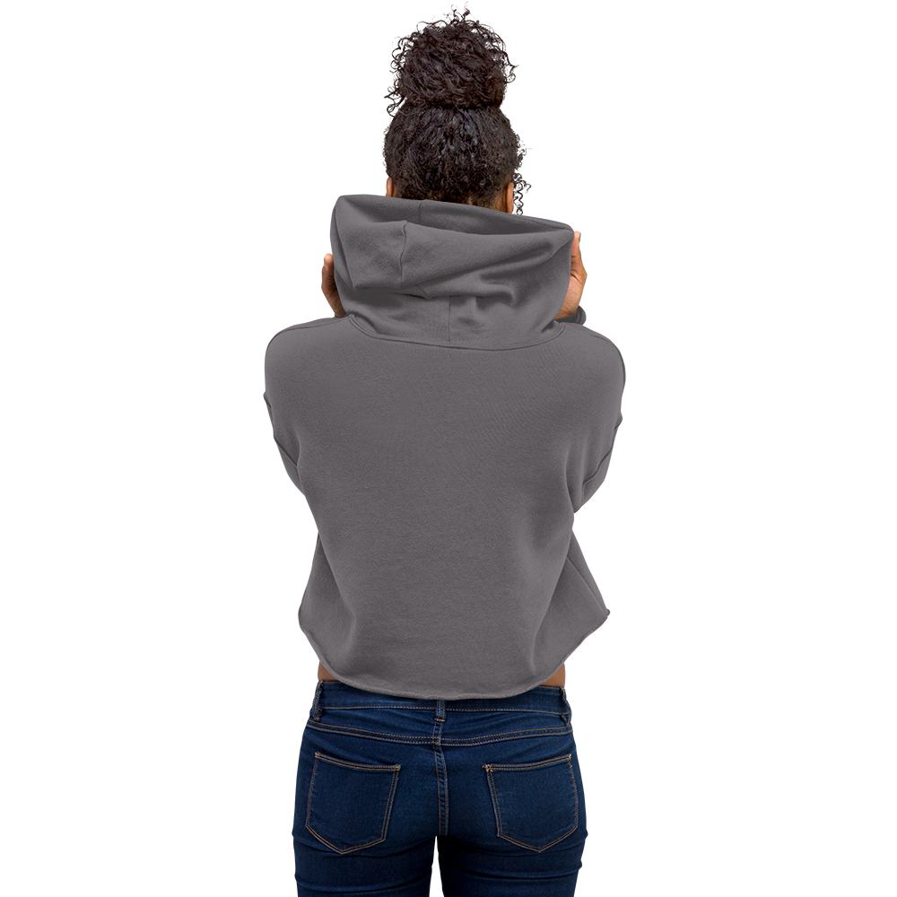 RSL Embroidered Cow Skull Logo Crop Hoodie