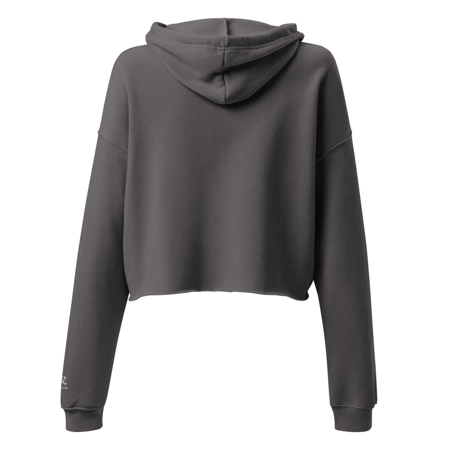 RSL Embroidered Cow Skull Logo Crop Hoodie