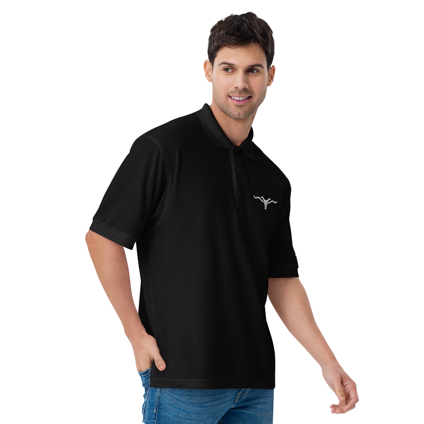 RSL Cow Skull Logo Men's Premium Polo