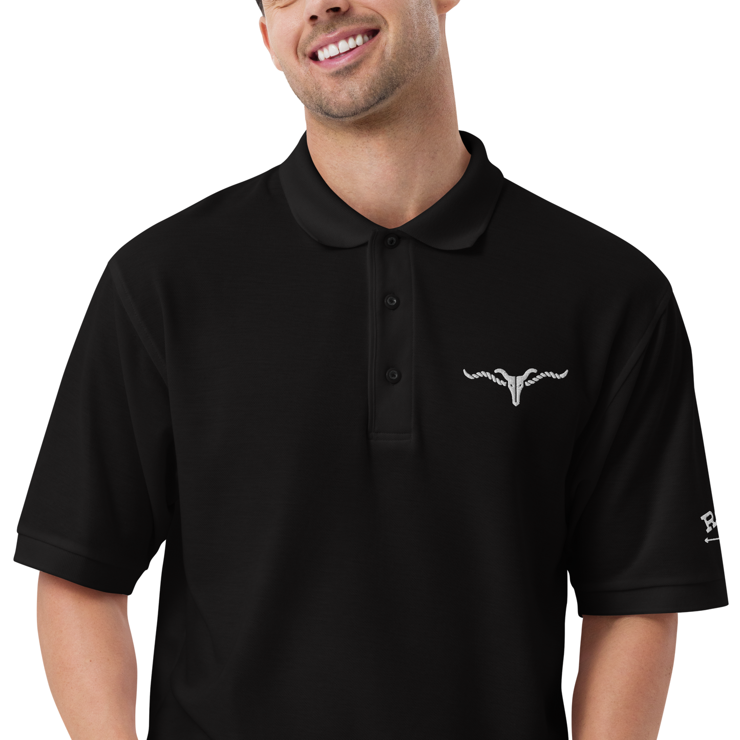 RSL Cow Skull Logo Men's Premium Polo