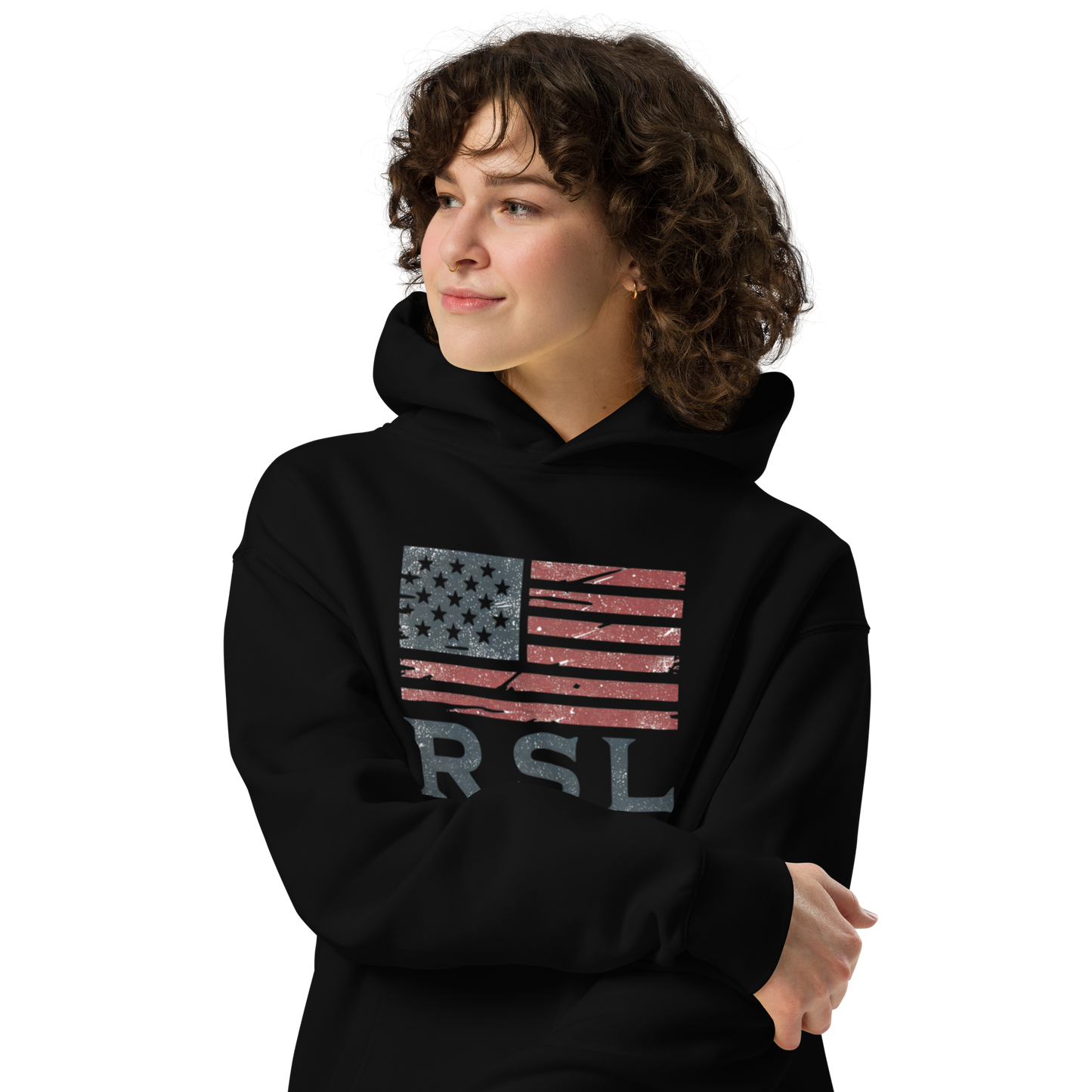 RSL U.S. Flag Oversized Unisex Hoodie